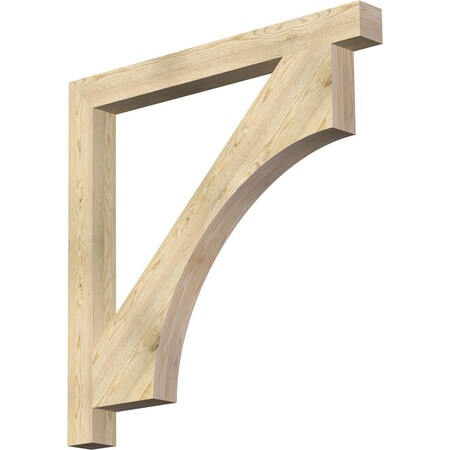 Ekena Millwork Westlake Block Rough Sawn Bracket, Douglas Fir, 4"W x 44"D x 44"H BKT04X44X44WTL05RDF